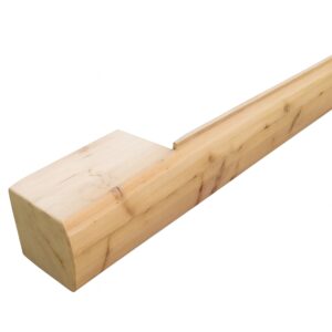 2x8 Western Red Cedar Log Siding Full Tail LEFT - Rustic Hewn